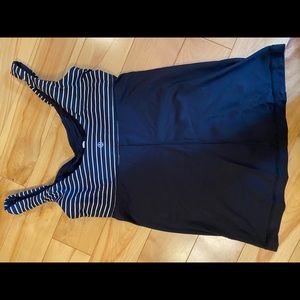 lululemon aria II tank , striped , size 8
